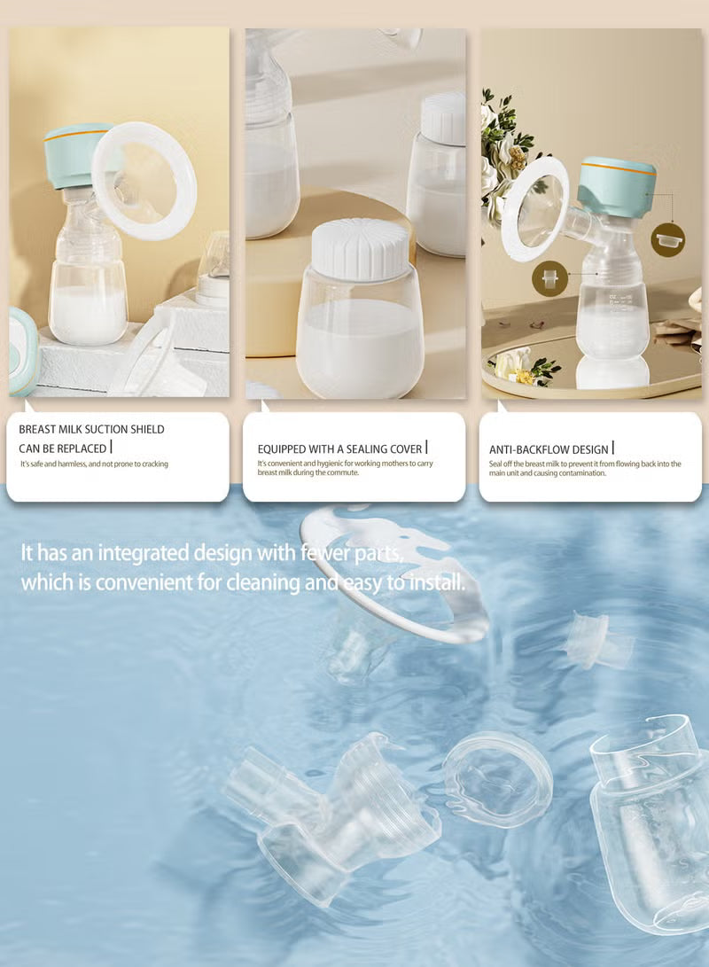 lightweight-electric-breast-pump-with-led-display-and-180ml-milk-bottle-3-modes-9-levels-easy-to-clean