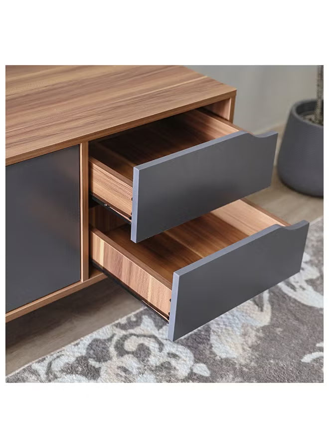 modesto-tv-cabinet-for-up-to-32-inches-tv-entertainment-modern-design-wall-unit-furniture-wooden-tv-stand-for-living-room-bedroom-tv-rack-l120xw40xh49-cm-cherry-dark-grey