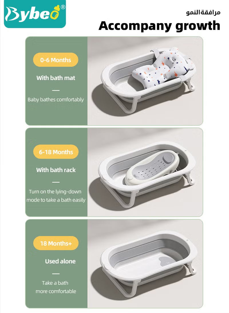 5-pcs-baby-bath-tub-foldable-bathtub-with-baby-bath-chair-shower-cap-1-washing-hair-shower-shampoo-cup-1-shampoo-brush-1