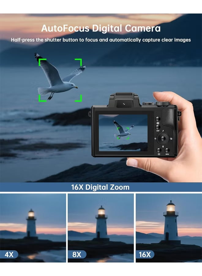 8k-digital-cameras-for-photography-autofocus-88mp-wifi-vlogging-camera-for-tiktok-with-dual-lens-16x-digital-zoom-vlog-camera-with-lens-hood-128gb-tf-card