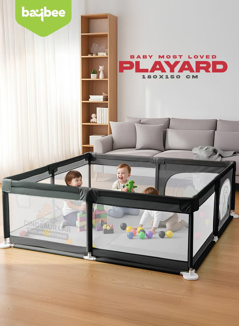 150x180cm-large-baby-playpen-fence-for-toddlers-baby-playard-with-zipper-lock-corner-protection-foldable-baby-play-area-indoor-setup-kids-playpen-for-babies-outdoor-play-pen-for-baby-up-to-5-years-black