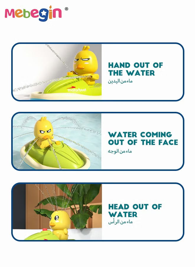 bath-toys-for-toddlers-1-3-water-spray-rubber-ducks-baby-bathtub-toys-electric-shower-toy-set-with-boat-hand-spray-hose-4-little-ducks-fun-bath-toys-for-kids-girls-boys