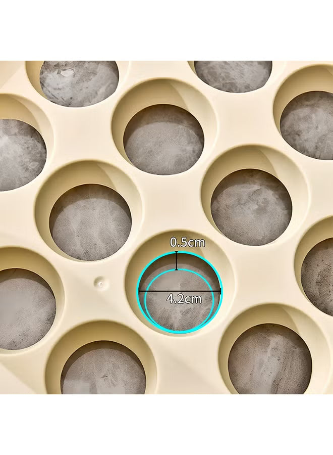 2-layers-plastic-egg-holder-stackable-container-and-dispenser-for-refrigerator-with-drawers-21-5-x-22-5-x-13-cm-cream