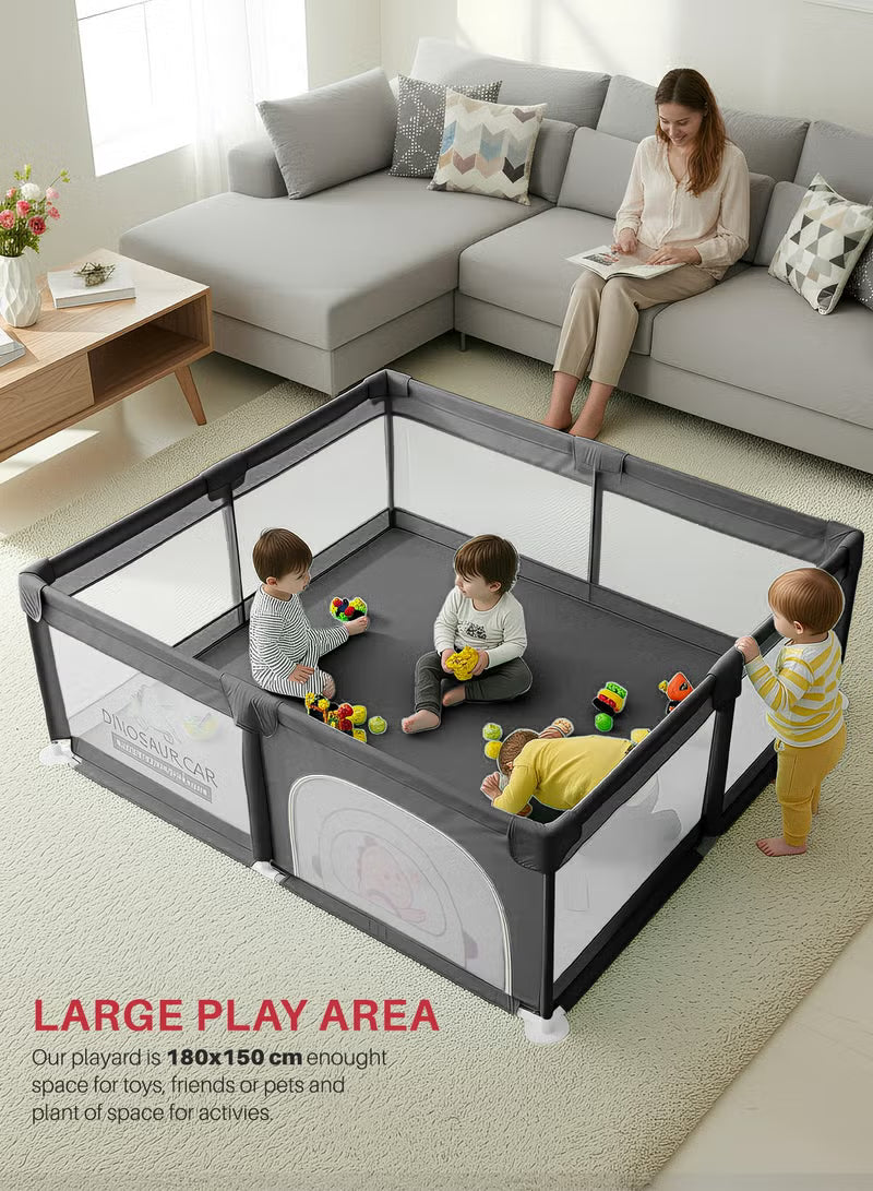 150x180cm-large-baby-playpen-fence-for-toddlers-baby-playard-with-zipper-lock-corner-protection-foldable-baby-play-area-indoor-setup-kids-playpen-for-babies-outdoor-play-pen-for-baby-up-to-5-years-black