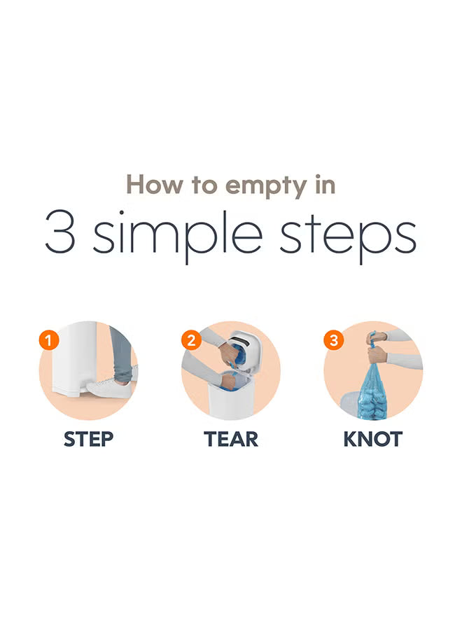 select-odor-lock-stainless-steel-diaper-pail-white-hands-free-step-pedal-odor-control-large-capacity-baby-nappy-trash-bin