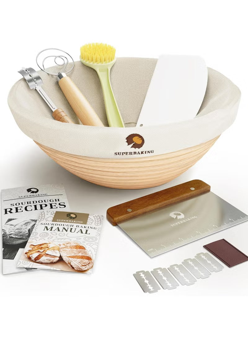 banneton-bread-proofing-basket-sourdough-bread-baking-supplies-round-9-inch-sourdough-starter-kit-proofing-basket-for-bread-baking-bread-making-supplies-tools-banneton-basket-gift-set