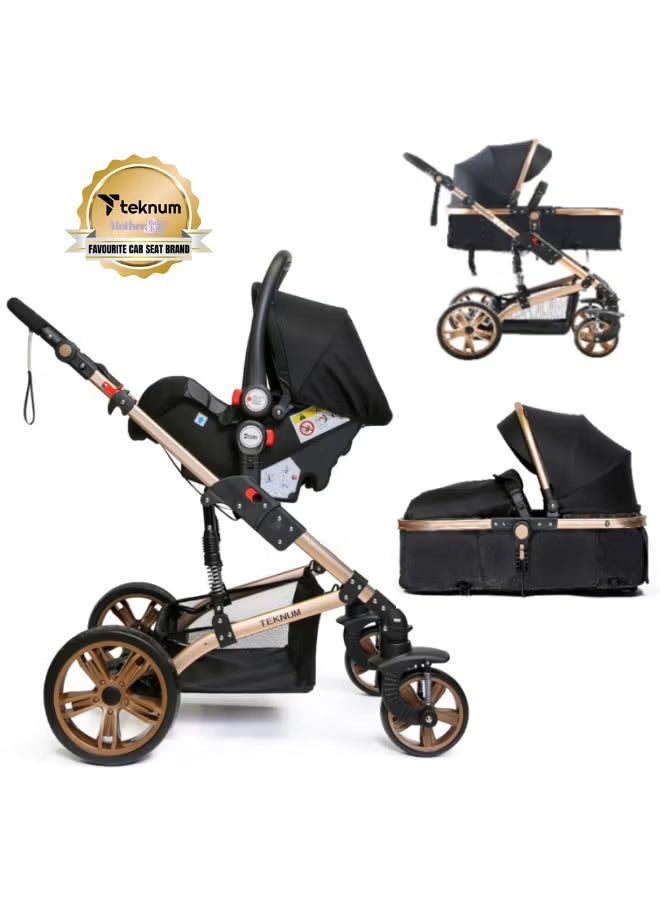 3-in-1-pram-stroller-sleeping-bassinet-and-extra-wide-seat-with-wide-canopy-for-baby-black