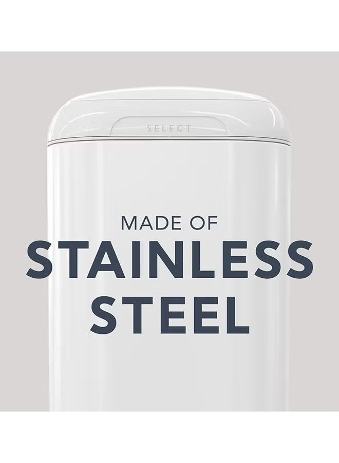select-odor-lock-stainless-steel-diaper-pail-white-hands-free-step-pedal-odor-control-large-capacity-baby-nappy-trash-bin