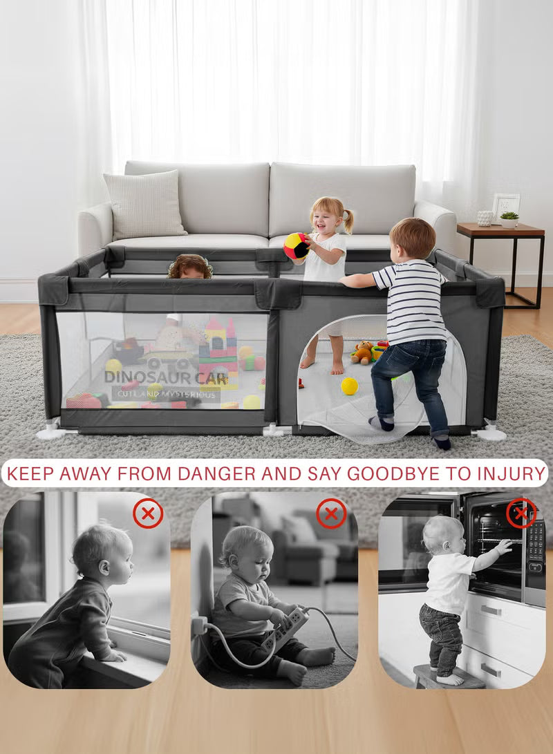 150x180cm-large-baby-playpen-fence-for-toddlers-baby-playard-with-zipper-lock-corner-protection-foldable-baby-play-area-indoor-setup-kids-playpen-for-babies-outdoor-play-pen-for-baby-up-to-5-years-black