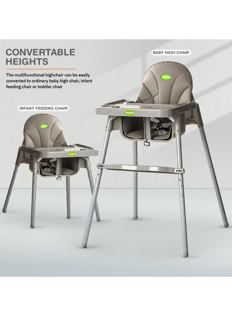 2-in-1-clento-baby-high-chair-for-kids-baby-feeding-chair-with-2-height-adjustable-footrest-tray-stand-3-point-safety-belt-kids-high-chair-for-baby-6-months-to-3-years-grey