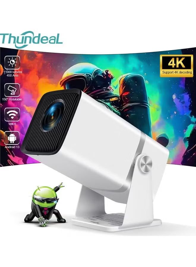 4k-full-hd-projector-smart-projector-home-theatre-4k-support-native-1080p-hd-resolution-11000-lumens-android-13-wifi6-3d-home-theater-projector-rotatable-design-speaker-apps-wifi-meeting-video-movie-td80-white