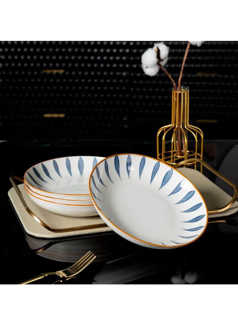 8-piece-blue-and-white-ceramic-dinnerware-set-includes-4x-8-1-inch-plates-4x-5-7-inch-bowls-microwave-dishwasher-safe-modern-tableware-for-stylish-dining