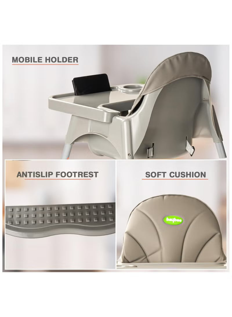 2-in-1-clento-baby-high-chair-for-kids-baby-feeding-chair-with-2-height-adjustable-footrest-tray-stand-3-point-safety-belt-kids-high-chair-for-baby-6-months-to-3-years-grey