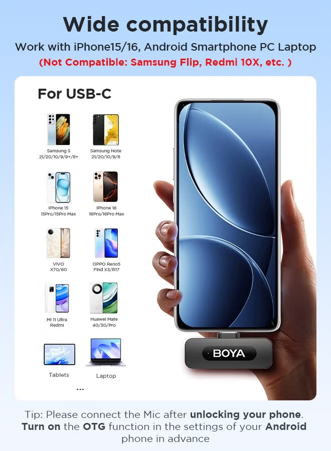 boya-by-v20-wireless-lavalier-microphone-for-usb-c-interface-device-noise-noise-cancelling-mini-condenser-for-video-audio-recording