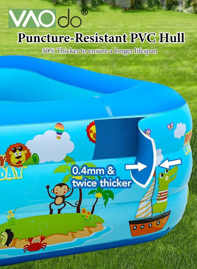inflatable-kiddie-pool-with-electric-inflatable-pump-kids-swimming-pool-with-inflatable-soft-floor-ocean-world-inflatable-bathtub-for-indoor-or-outdoor-ball-pit-pool-for-children-and-adults-260-160-60cm