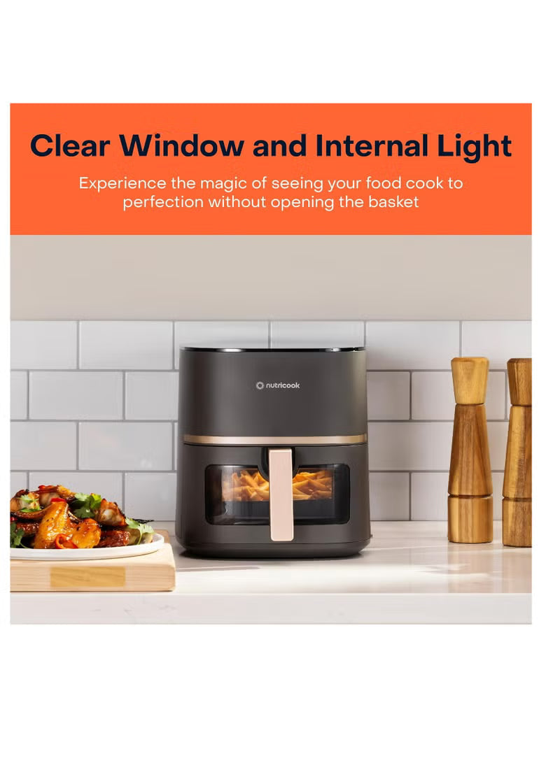 air-fryer-essentials-vision-5-2l-capacity-1500w-10-presets-clear-window-with-light-pro-cyclone-technology-healthy-frying-digital-touchscreen-sleek-design-2-year-warranty-5-2-l-1500-w-afe152v-rg-grey