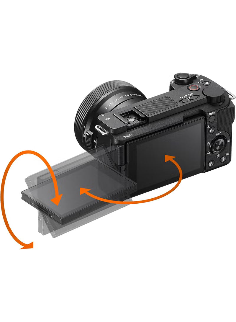 alpha-zv-e10-ii-kit-body-lens-aps-c-interchangeable-lens-vlog-camera-with-16-50-mm-lens-26-0-mp-exmor-cmos-sensor-black-uae-model