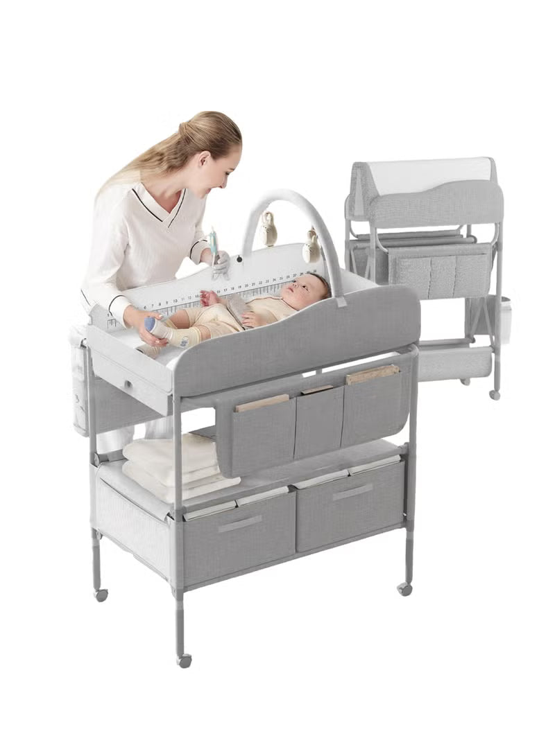baby-changing-table-versatile-folding-changing-table-waterproof-diaper-changing-station-adjustable-height-with-2-drawers-baby-changing-station-mobile-nursery-for-infant-and-newborn