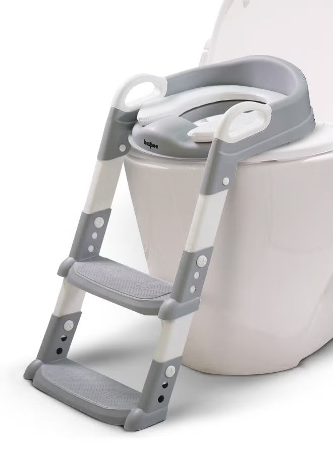 aura-baby-potty-seat-with-ladder-for-western-toilets-kids-toilet-potty-training-seat-for-baby-with-handle-cushion-kids-potty-chair-kids-potty-seat-for-baby-kids-2-to-5-years-boys-girls-grey