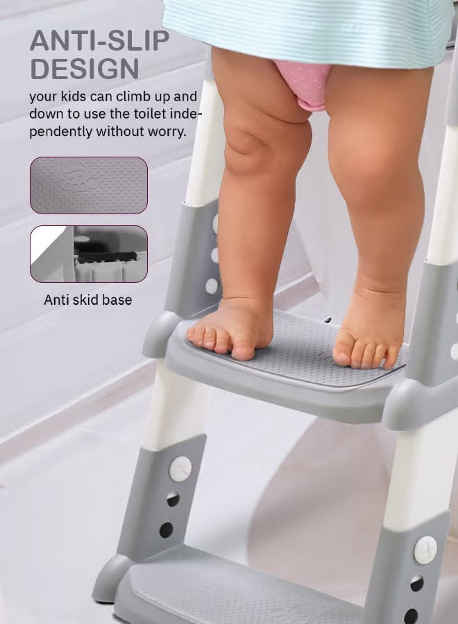 aura-baby-potty-seat-with-ladder-for-western-toilets-kids-toilet-potty-training-seat-for-baby-with-handle-cushion-kids-potty-chair-kids-potty-seat-for-baby-kids-2-to-5-years-boys-girls-grey