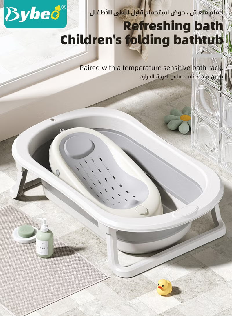 5-pcs-baby-bath-tub-foldable-bathtub-with-baby-bath-chair-shower-cap-1-washing-hair-shower-shampoo-cup-1-shampoo-brush-1
