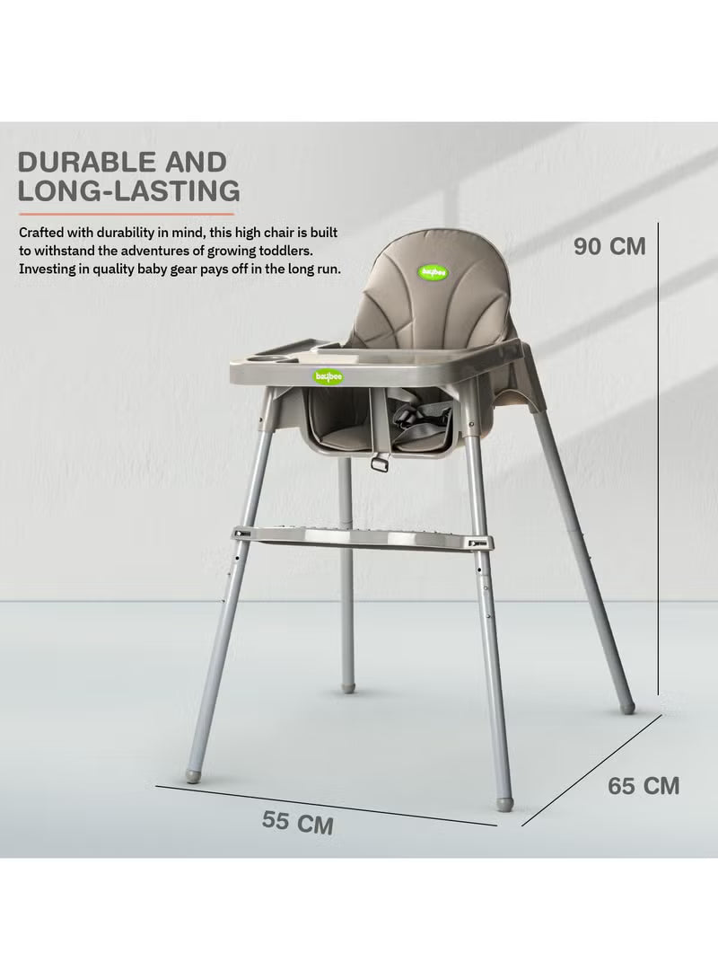 2-in-1-clento-baby-high-chair-for-kids-baby-feeding-chair-with-2-height-adjustable-footrest-tray-stand-3-point-safety-belt-kids-high-chair-for-baby-6-months-to-3-years-grey