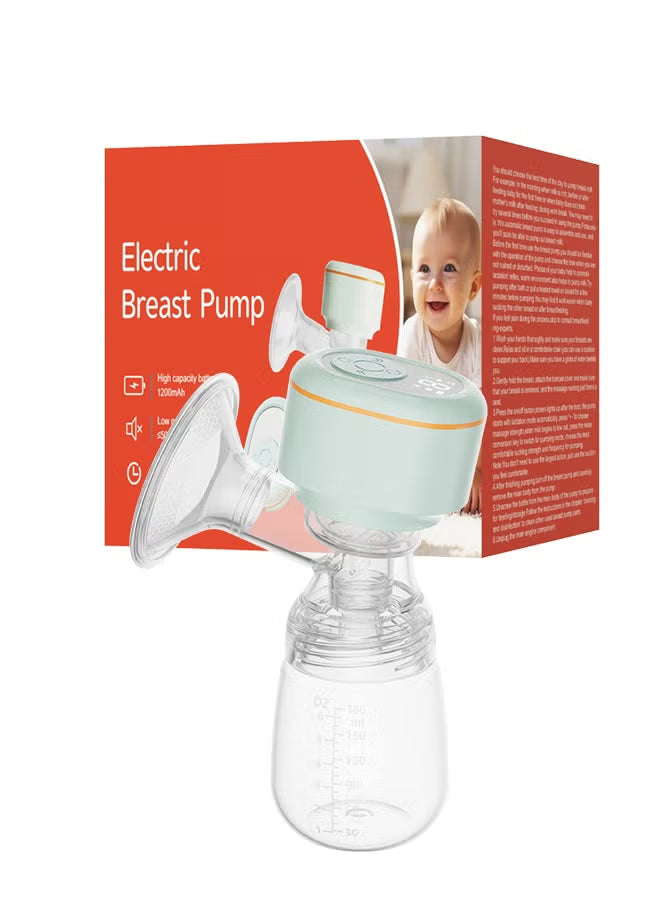 lightweight-electric-breast-pump-with-led-display-and-180ml-milk-bottle-3-modes-9-levels-easy-to-clean