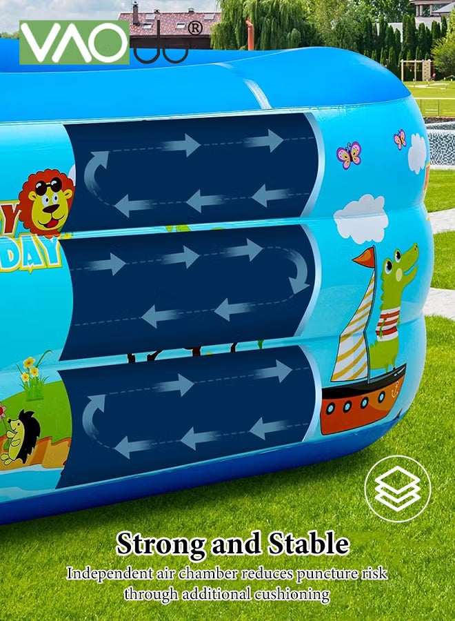 inflatable-kiddie-pool-with-electric-inflatable-pump-kids-swimming-pool-with-inflatable-soft-floor-ocean-world-inflatable-bathtub-for-indoor-or-outdoor-ball-pit-pool-for-children-and-adults-260-160-60cm