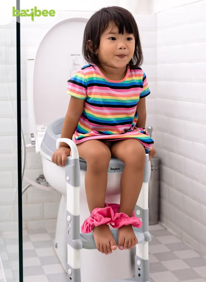 aura-baby-potty-seat-with-ladder-for-western-toilets-kids-toilet-potty-training-seat-for-baby-with-handle-cushion-kids-potty-chair-kids-potty-seat-for-baby-kids-2-to-5-years-boys-girls-grey