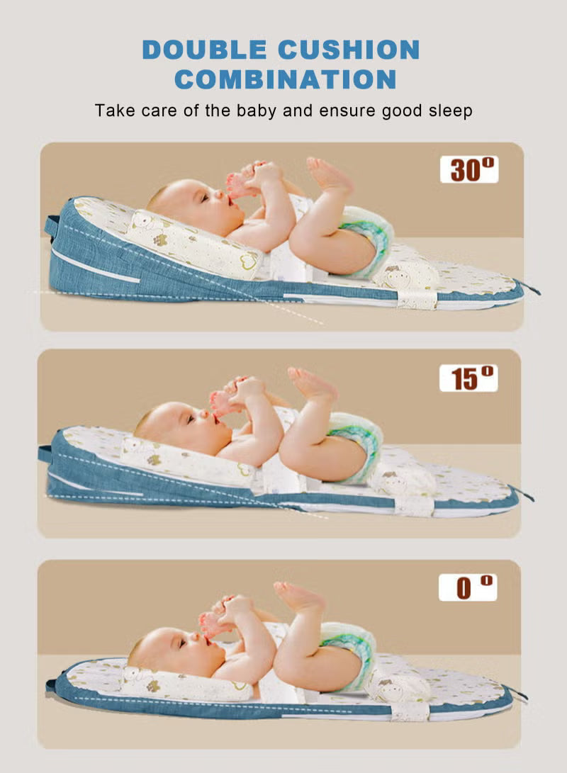 baby-lounger-baby-sleeping-nest-anti-reflux-pillow-0-30-height-adjustable-travel-crib-relieves-vomiting-milk-washable