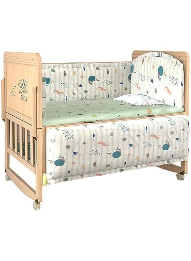 4-in-1-baby-bassinet-baby-bedside-sleeper-wooden-bedside-cribs-with-mattress-mosquito-net-102-x-90-x-60-cm