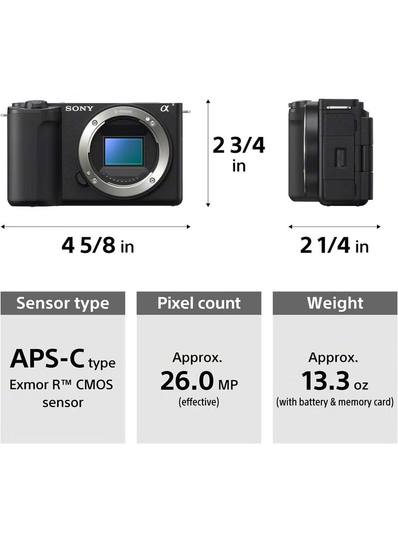 alpha-zv-e10-ii-kit-body-lens-aps-c-interchangeable-lens-vlog-camera-with-16-50-mm-lens-26-0-mp-exmor-cmos-sensor-black-uae-model