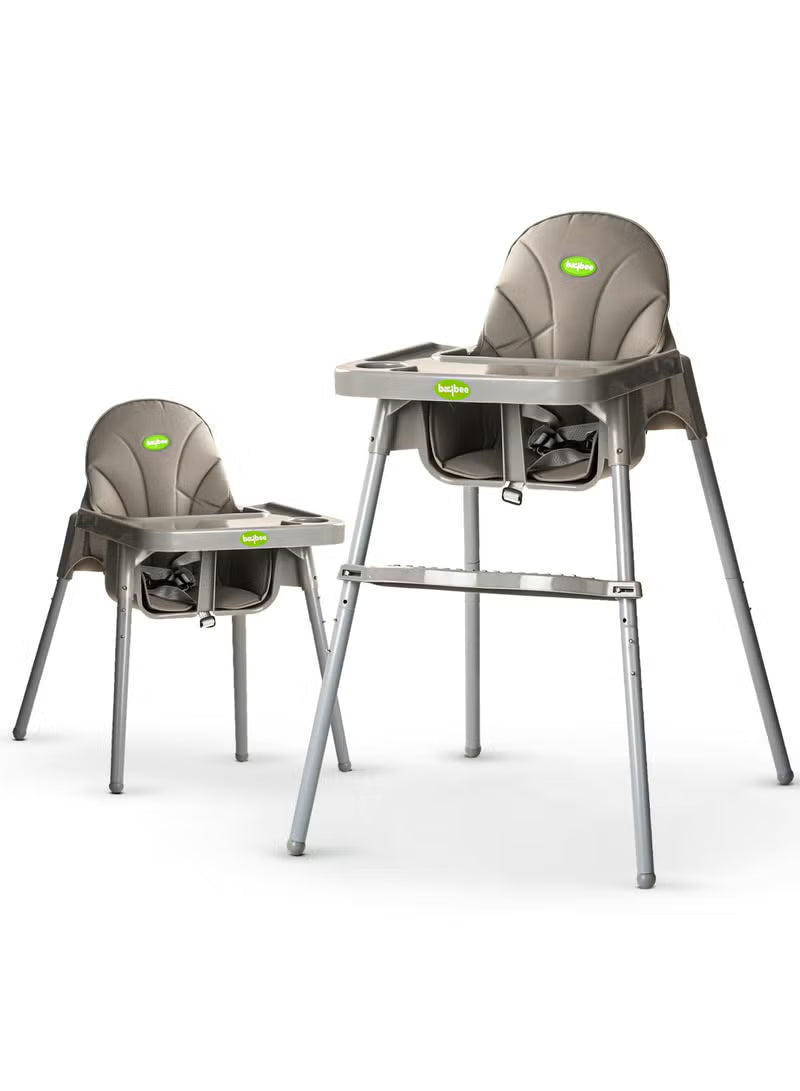 2-in-1-clento-baby-high-chair-for-kids-baby-feeding-chair-with-2-height-adjustable-footrest-tray-stand-3-point-safety-belt-kids-high-chair-for-baby-6-months-to-3-years-grey
