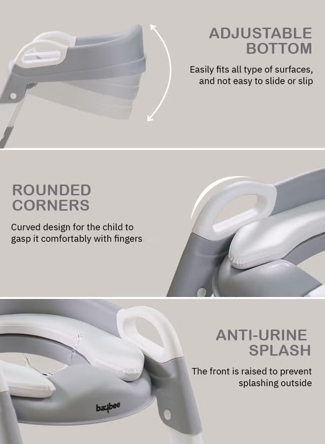 aura-baby-potty-seat-with-ladder-for-western-toilets-kids-toilet-potty-training-seat-for-baby-with-handle-cushion-kids-potty-chair-kids-potty-seat-for-baby-kids-2-to-5-years-boys-girls-grey