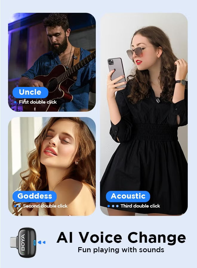 boya-mini-17-wireless-lavalier-microphone-noise-cancellation-microphone-for-iphone-15-16-android-smartphones-ultra-mini-microphone-with-ai-voice-change-metal-clip-on-mic-for-vlogging-tiktok-youtube-content-creators-live-streaming-interview-recording