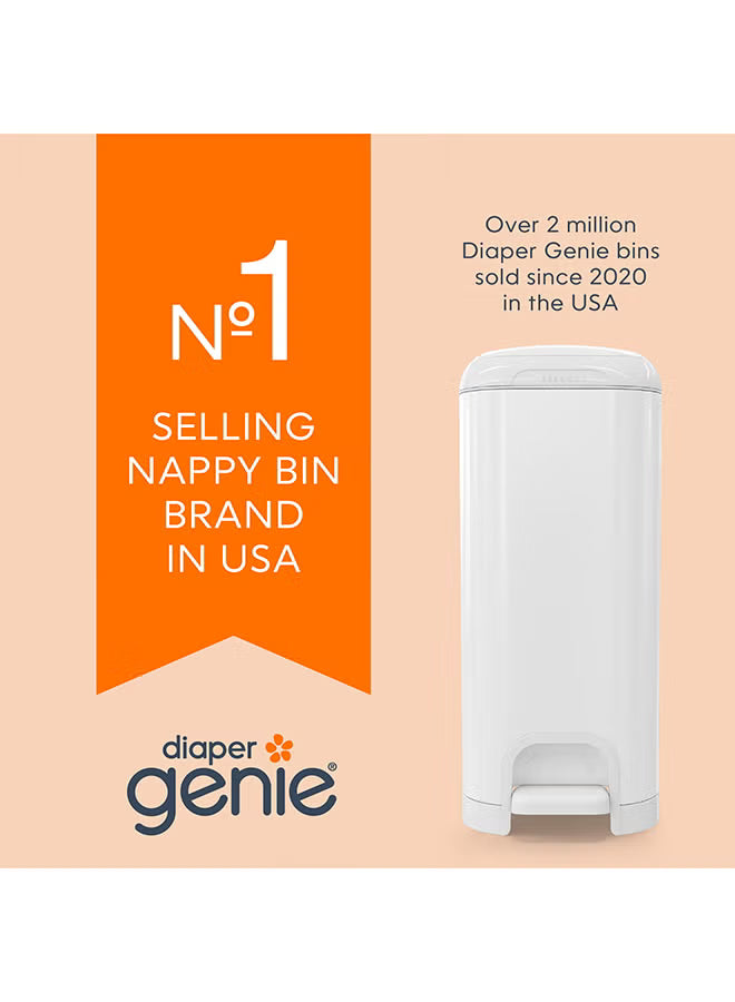 select-odor-lock-stainless-steel-diaper-pail-white-hands-free-step-pedal-odor-control-large-capacity-baby-nappy-trash-bin