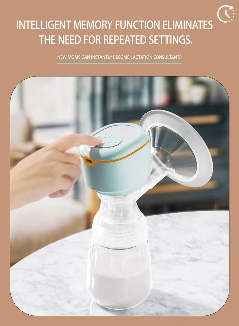 lightweight-electric-breast-pump-with-led-display-and-180ml-milk-bottle-3-modes-9-levels-easy-to-clean