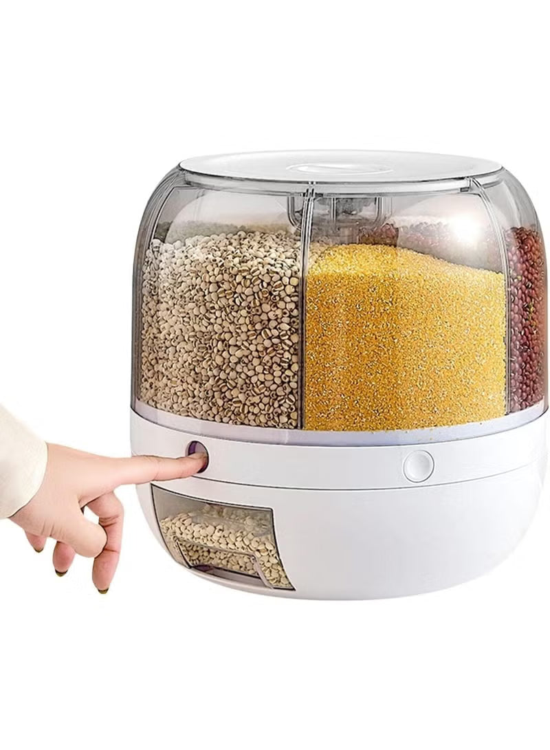 grain-storage-container-dispenser-360-rotating-rice-dispenser-with-one-click-output-22lbs-6-grid-sealed-dry-food-organizer-for-rice-beans-lentils-cereal-small-grains