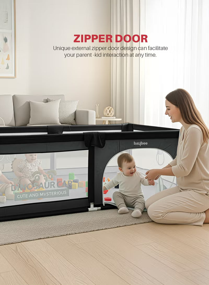 150x180cm-large-baby-playpen-fence-for-toddlers-baby-playard-with-zipper-lock-corner-protection-foldable-baby-play-area-indoor-setup-kids-playpen-for-babies-outdoor-play-pen-for-baby-up-to-5-years-black