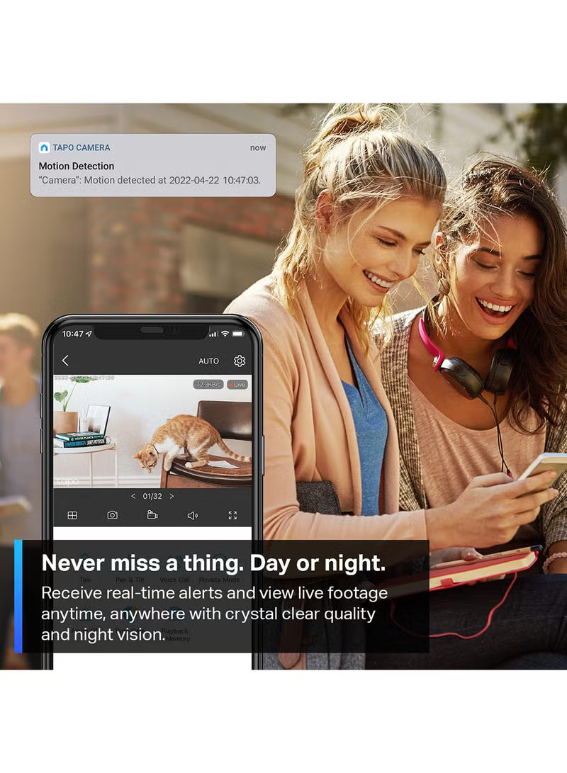 tapo-c200-pan-tilt-1080p-full-hd-home-security-wi-fi-camera-live-view-and-two-way-audio-night-vision-motion-detection-baby-monitor-microsd-card-support-works-with-google-assistant-and-amazon-alexa-remote-management-by-app