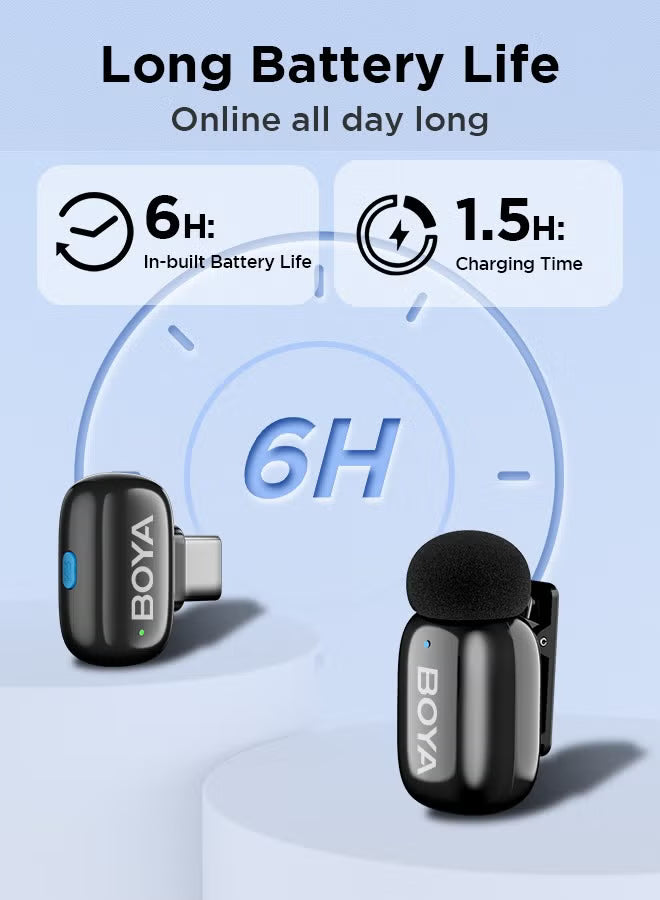boya-mini-17-wireless-lavalier-microphone-noise-cancellation-microphone-for-iphone-15-16-android-smartphones-ultra-mini-microphone-with-ai-voice-change-metal-clip-on-mic-for-vlogging-tiktok-youtube-content-creators-live-streaming-interview-recording