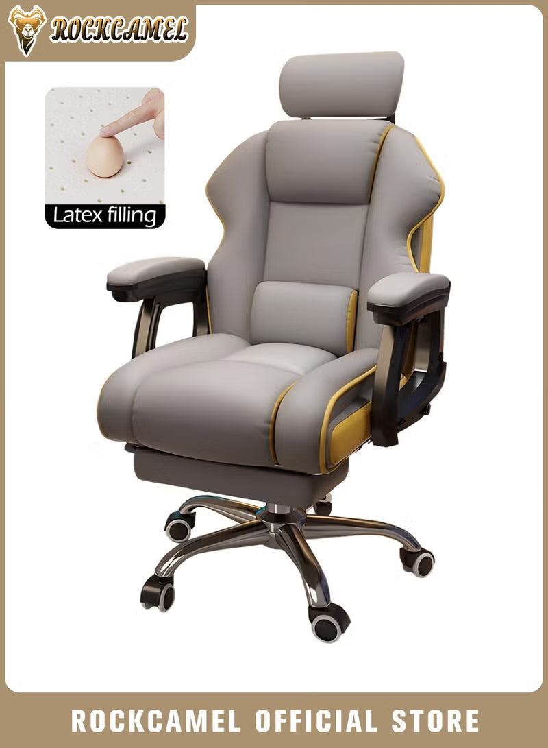 gaming-chair-computer-chair-office-chair-with-retractable-footrest-high-resilience-latex-lining-pu-leather-ergonomic-design-with-lumbar-and-neck-support-height-and-backrest-adjustment-steel-silent-caster-base-suitable-for-home-or-office