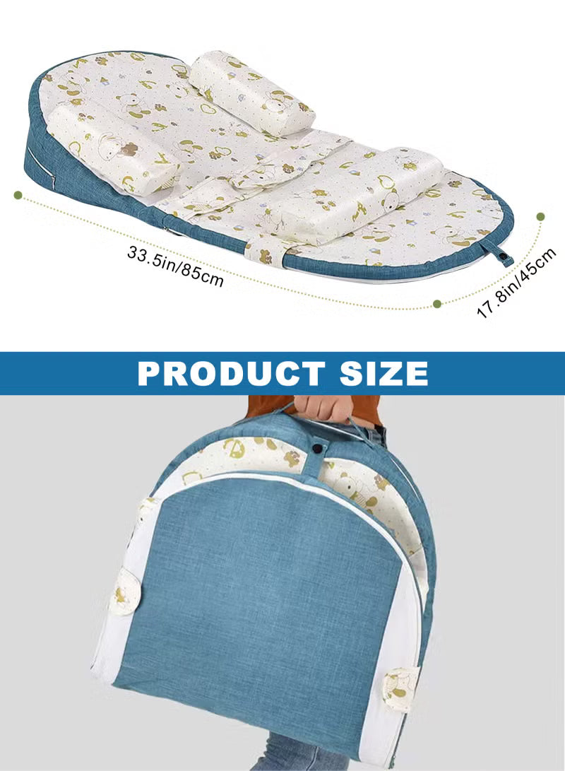 baby-lounger-baby-sleeping-nest-anti-reflux-pillow-0-30-height-adjustable-travel-crib-relieves-vomiting-milk-washable