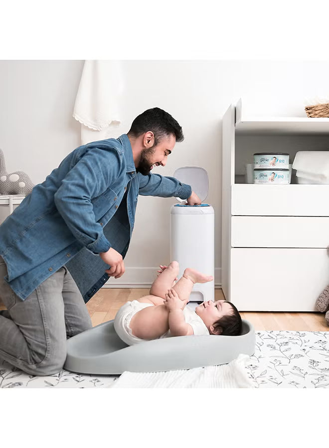 select-odor-lock-stainless-steel-diaper-pail-white-hands-free-step-pedal-odor-control-large-capacity-baby-nappy-trash-bin